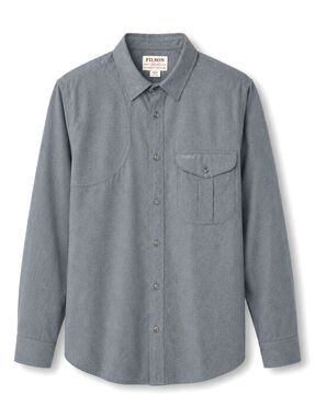 Filson Lightweight Shooting Shirt Mens L Blue Gray Discontinued Hunting Outdoor